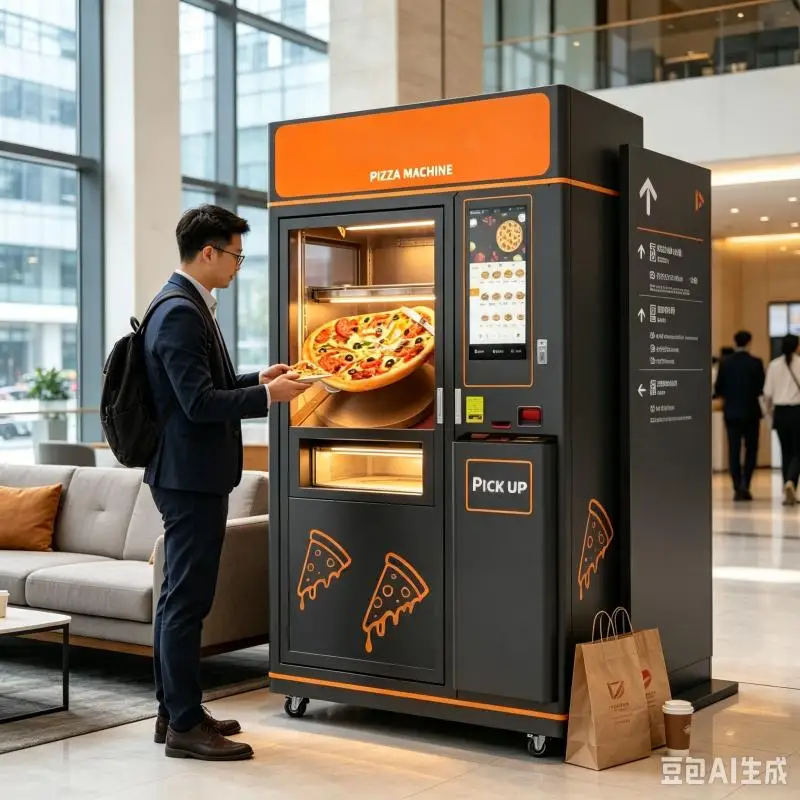 Customized Commercial Pizza Vending Machine Automatic Self Service Cooking Kiosk Smart Technology
