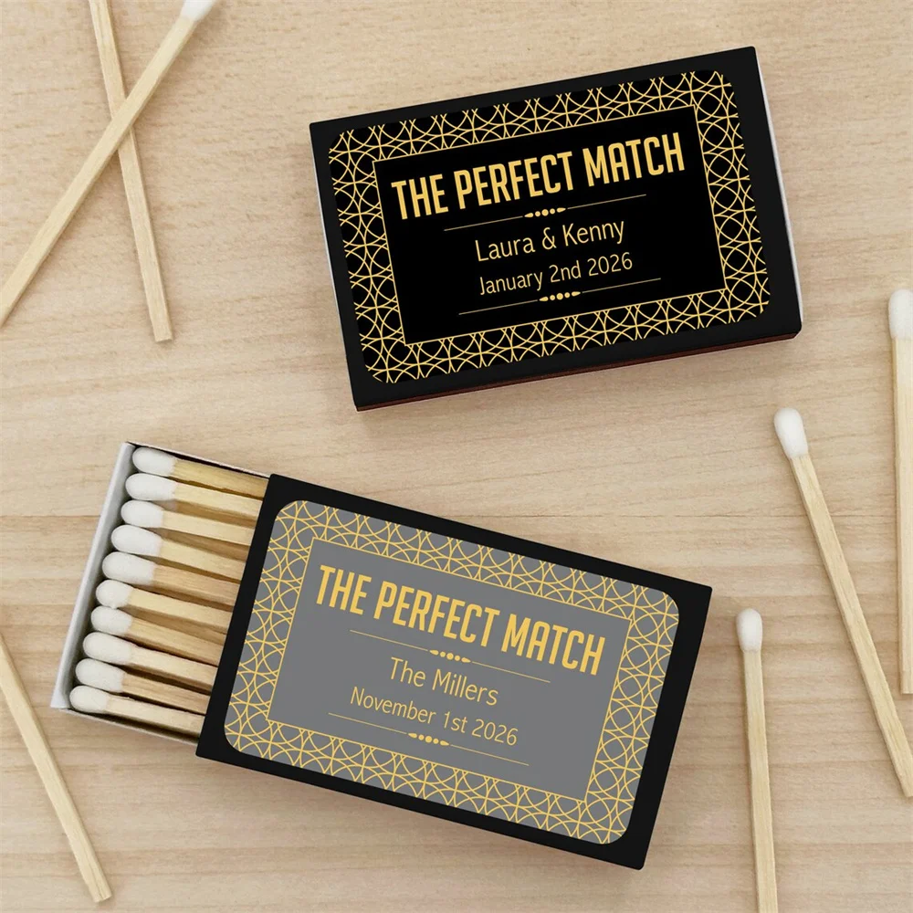 Vintage Wedding Favor Matches, 