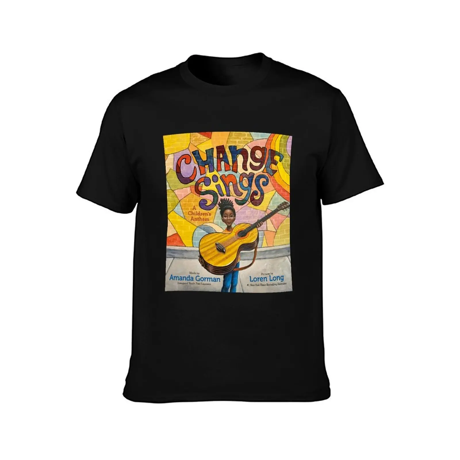 Amanda Gorman Change Sings T-Shirt Large Size Short Sleeve T-Shirt
