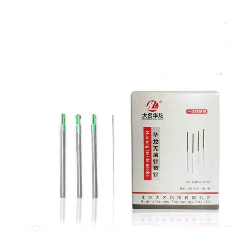 100pcs Hualong sterile acupuncture needle individual packing one needle one tube massage needle 0.18/0.20/0.25/0.30/0.35mm