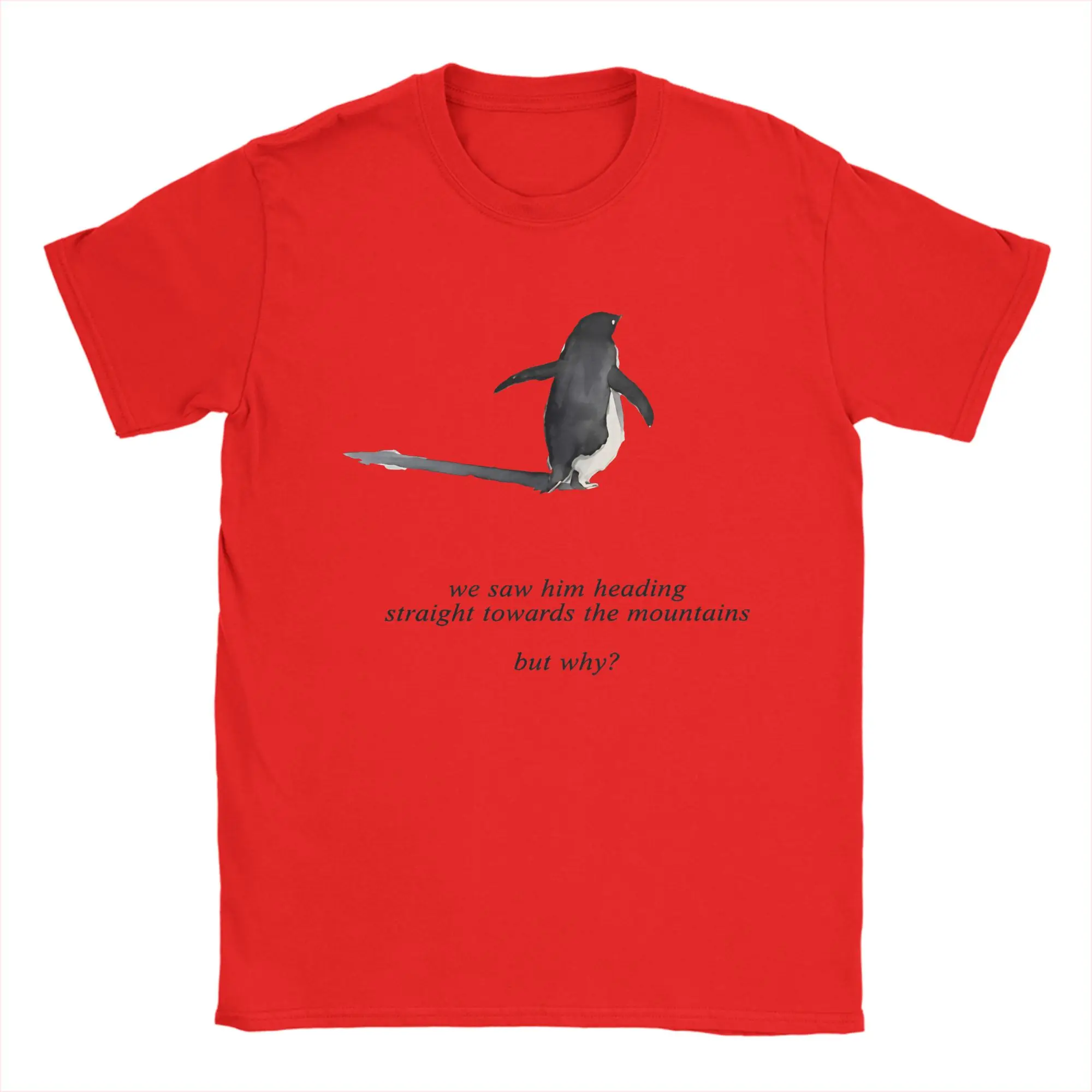 Streetwear Tee Summer Penguin Heading To Mountain Nihilist Penguin Tee Women Y2K Harajuku Short Sleeve Daily Aesthetic Funny Top