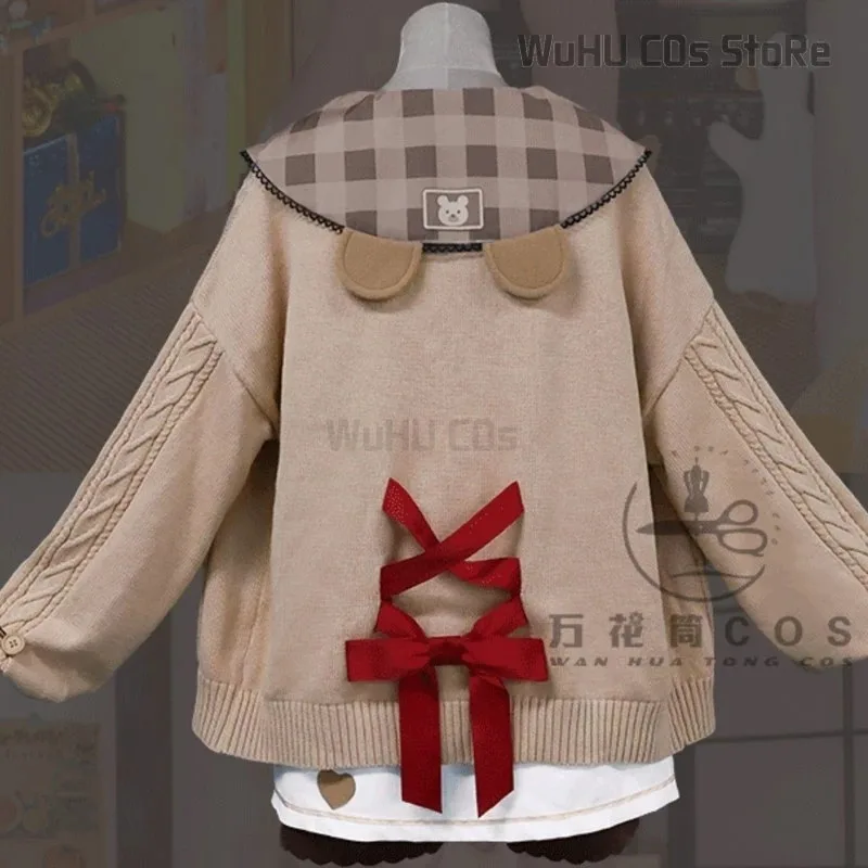 

asdh8@Project Sekai Colorful Stage Emu Otori Emu Cosplay Nene Kusanagi Costume Girls Cute Outfit Coat Dress Game Clothes Bear Sw