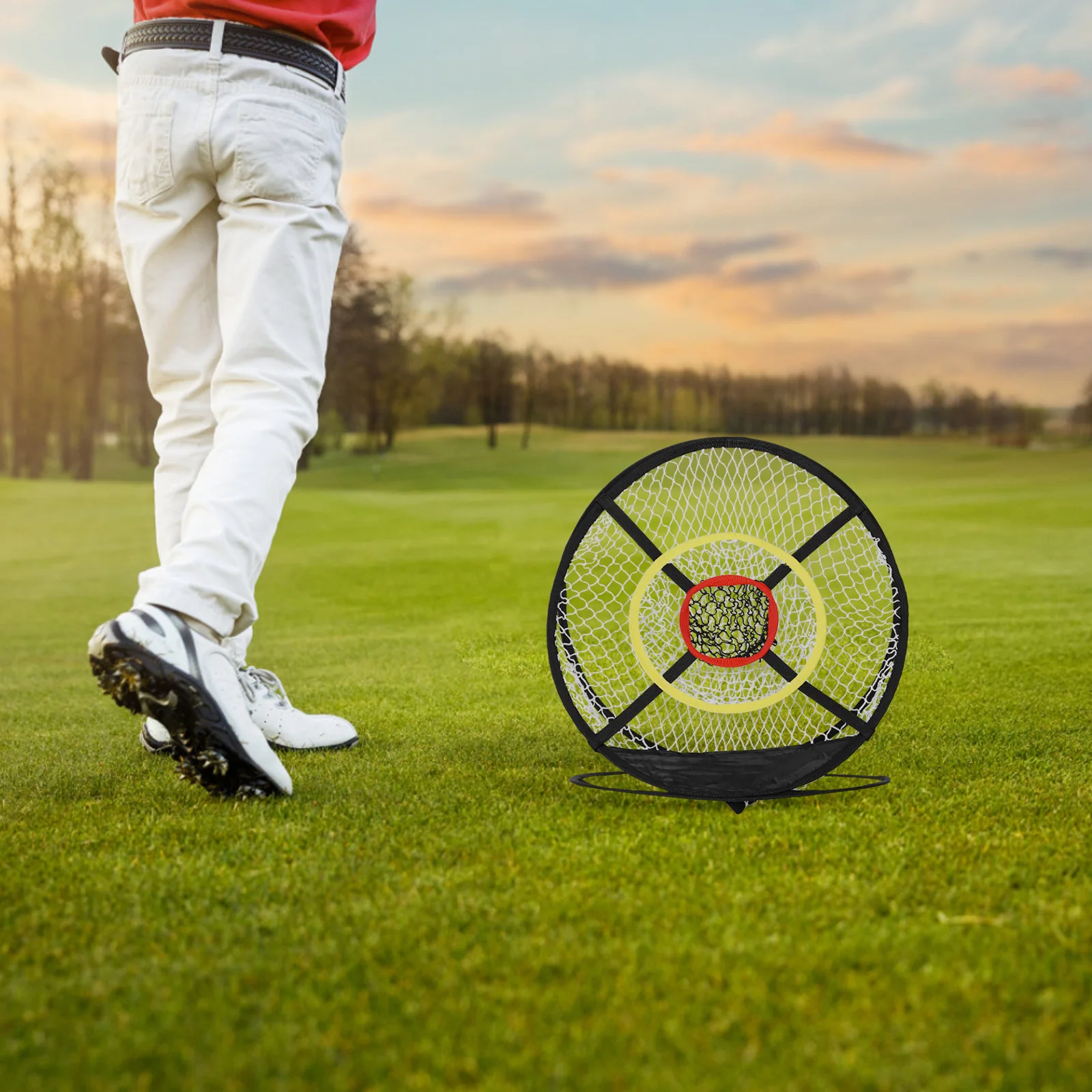 골프 칩핑 네트 타겟 접이식 디자인 실내외 연습용 중량 볼 리턴 훈련 장비