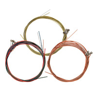 1Set of 6pcs Acoustic Guitar Strings, E-A Rainbow Colors, for Folk Acoustic Guitar, Classical Guitar