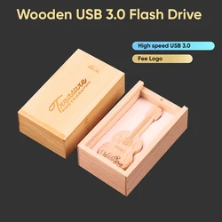 High speed USB Flash Drive3.0 Wooden/Bamboo Pendrive  8GB 16GB 32GB 64GB 128GB 128GB Memory Stick customized Logo Gift Pen drive