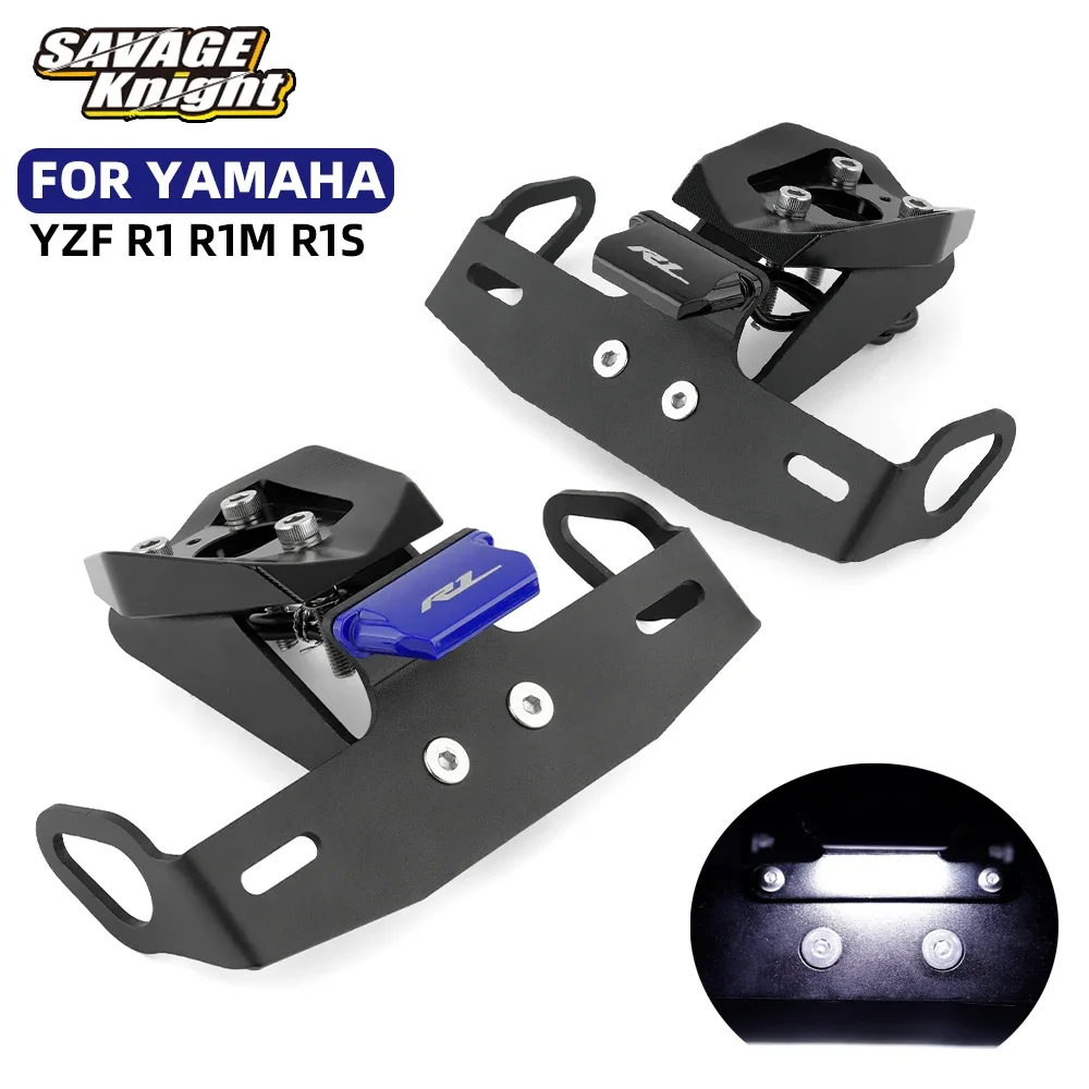 

R1 License Plate Holder LED Light For YAMAHA YZF R1 R1M R1S Motorcycle Accessories Tail Tidy Fender Eliminator YZF R1/M/S 15-21