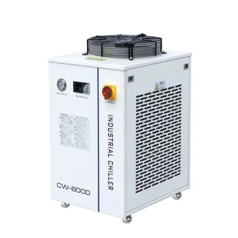 CW-6000 Industrial Fiber Water Cooler Chiller Engine Core Precision +/-0.3 Eco-Friendly Compressor Refrigeration