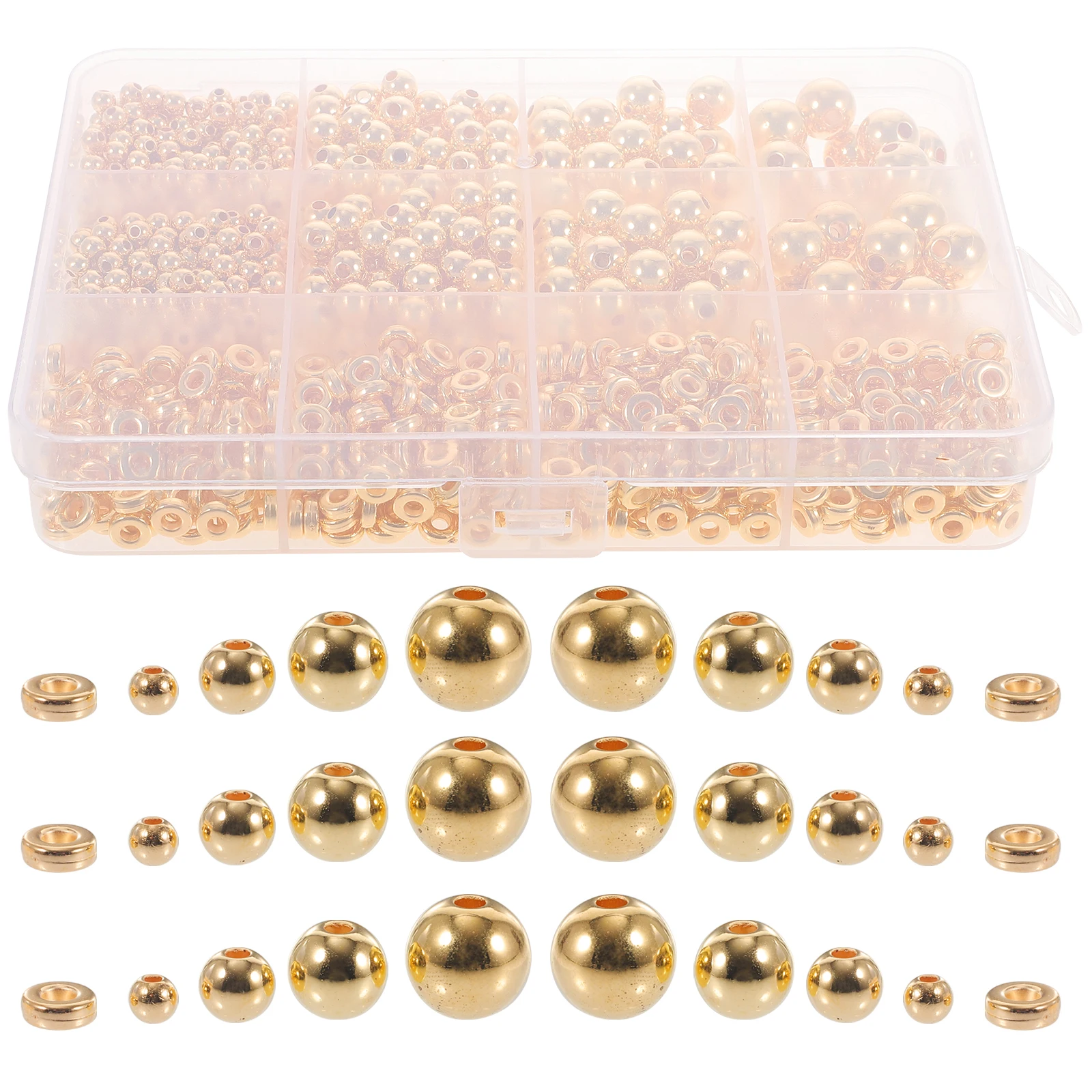 

Jewelry Making Beads Golden Accessories Spacer Round Loose Bracelets Spacers for