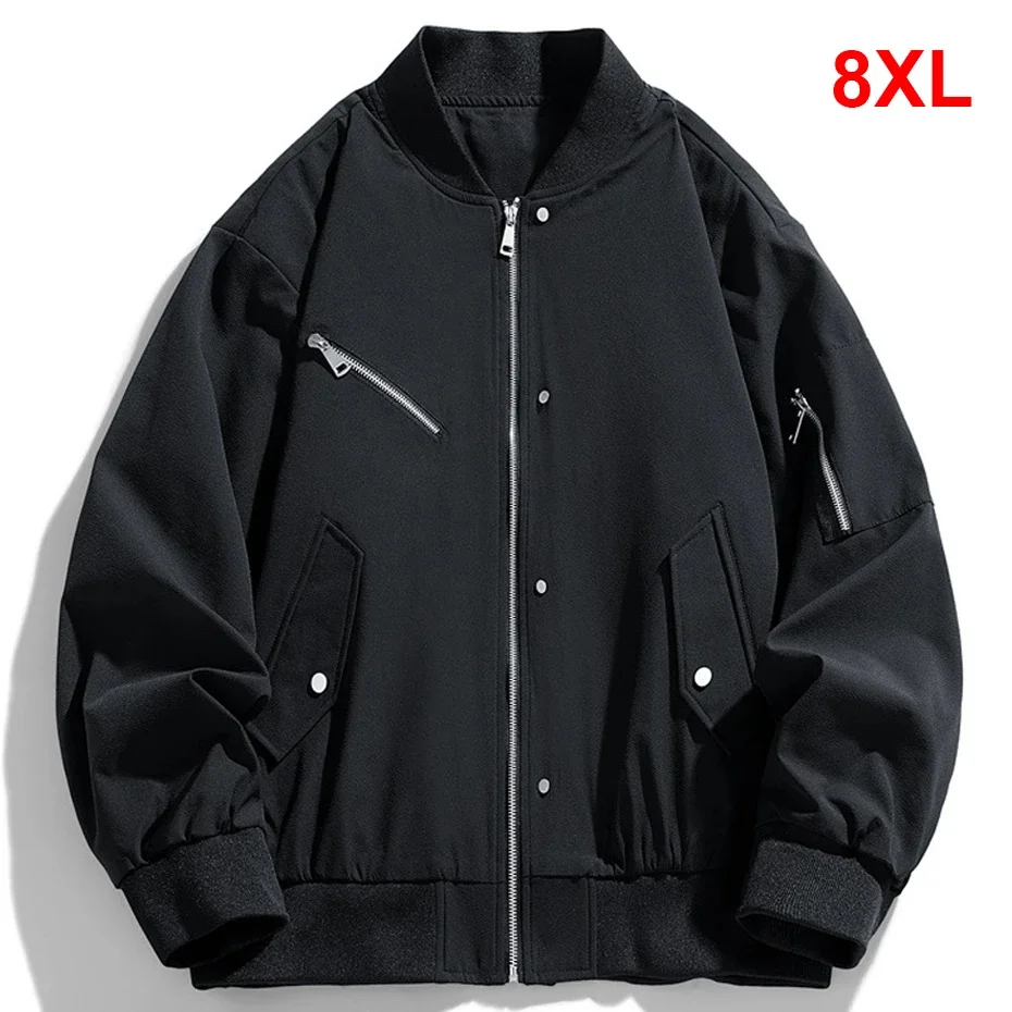 Varsity Jacket Men 8XL Plus Size Windbreaker Baseball Coats Autumn Winter Thick s Big