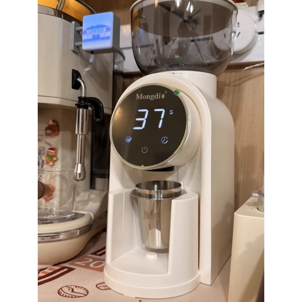 Electric Coffee Grinder Ultra-Quiet Adjustable Coarseness One-Touch Operation Ideal for Espresso/Drip/Cold Brew Professional