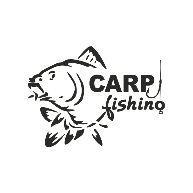 JP fun decal for carp fishing of all sizes waterproof cool waterproof detachable self-adhesive car Vinyl Sticker 15cmx11cm