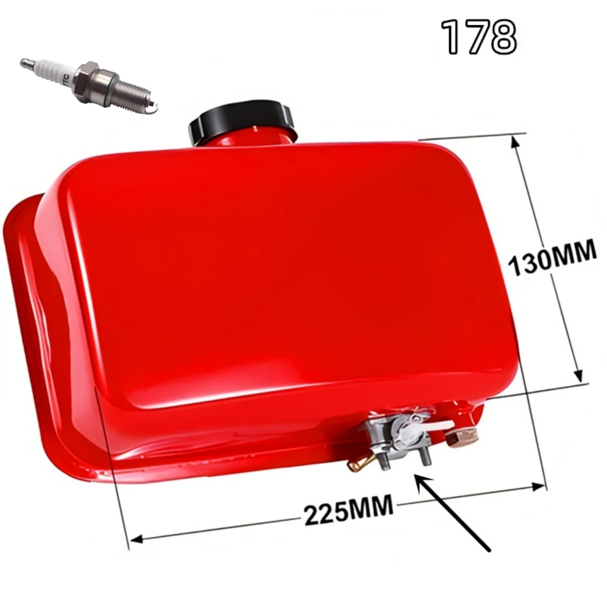 Air Cooled Diesel Micro Tiller Accessories 170F 173F 178F 186F 188F 192F Oil Tank Fuel Tank Assembly