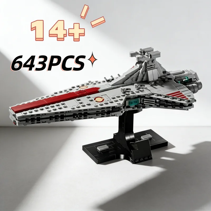 

Конструктор 643 детали: Космический корабль Venator Republic Cruiser (75441) – модель эпохи клонов, атакующий корабль с двойными мостами. Идеально для декора дома и подарков на день рождения.
