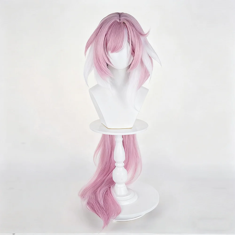 Spiel Honkai Impact 3 Elysia Cosplay Perücke Frauen Lolita Rosa Langes Haar Hitzebeständige Synthetische Perücke Karneval Halloween Prop