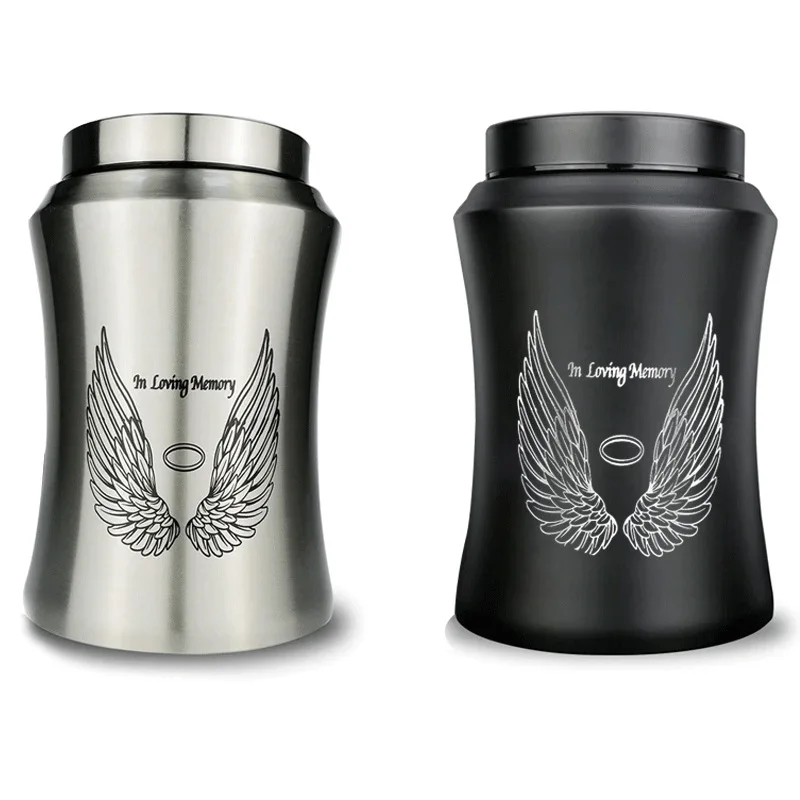 

New Stainless Steel Pet Ash Jar=Funeral Supplies Cat and Dog Commemorative Ash Jar