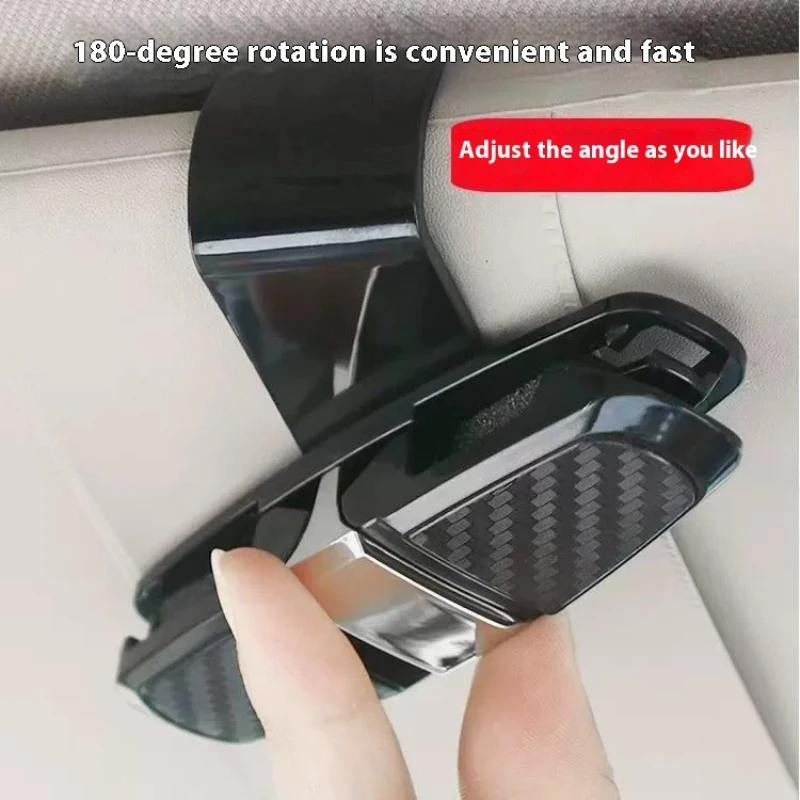 

Car Sunglasses Frame Carbon Fiber Bills Glasses Clip Multi Function In Car Creative Eye Box Card Double Headed Clip On Board