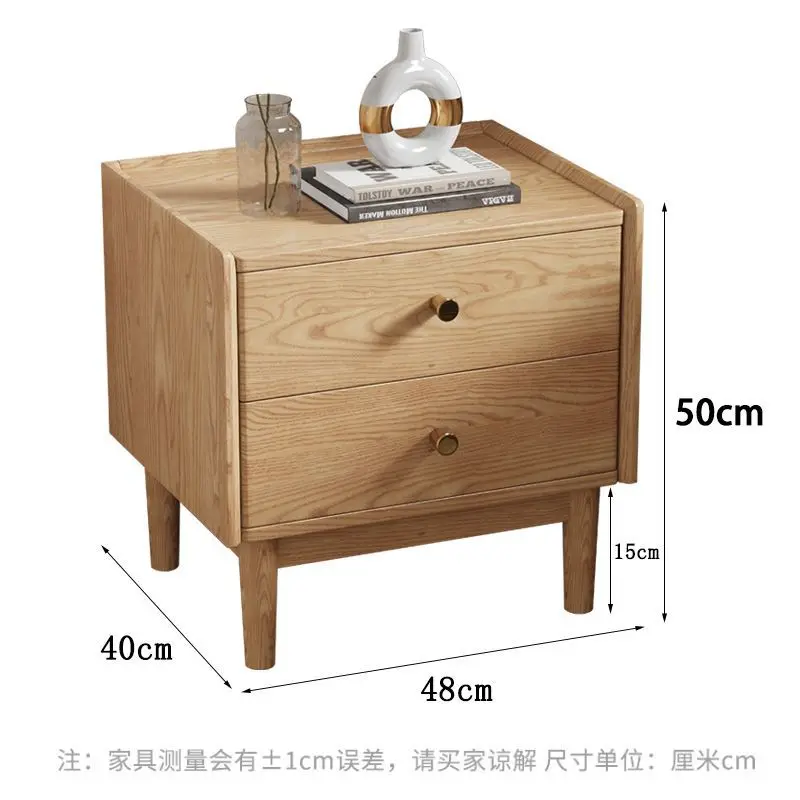 Ash wood pure solid wood bedside table household bedroom Nordic all solid wood locker master bedroom senior sense 2026 new