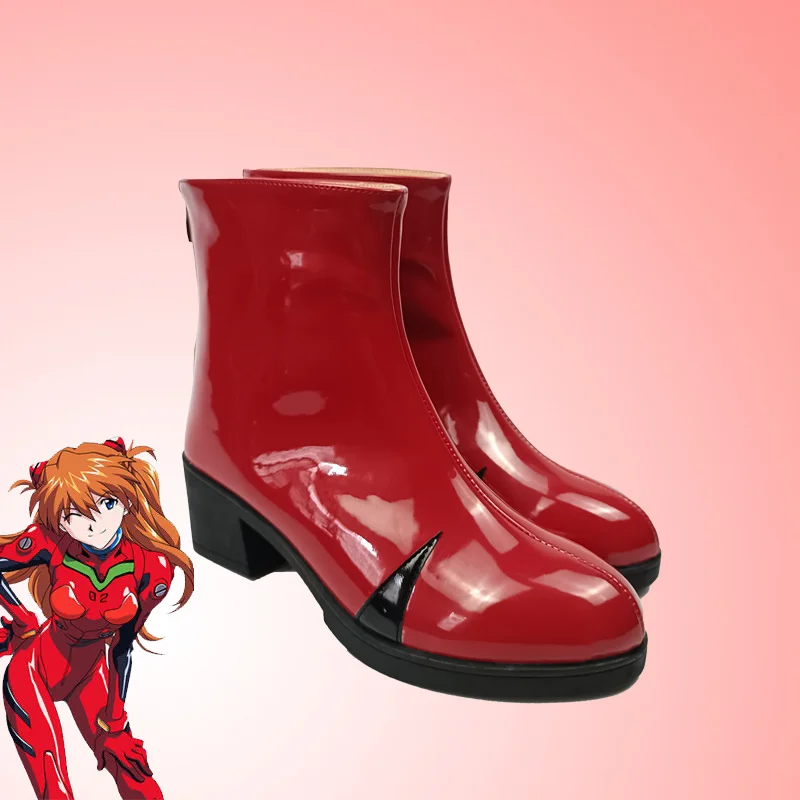 

Asuka Langley Soryu Cosplay Shoes High Heels Boots Props Game EVA Role Play Performance Props Halloween Christmas Carnival