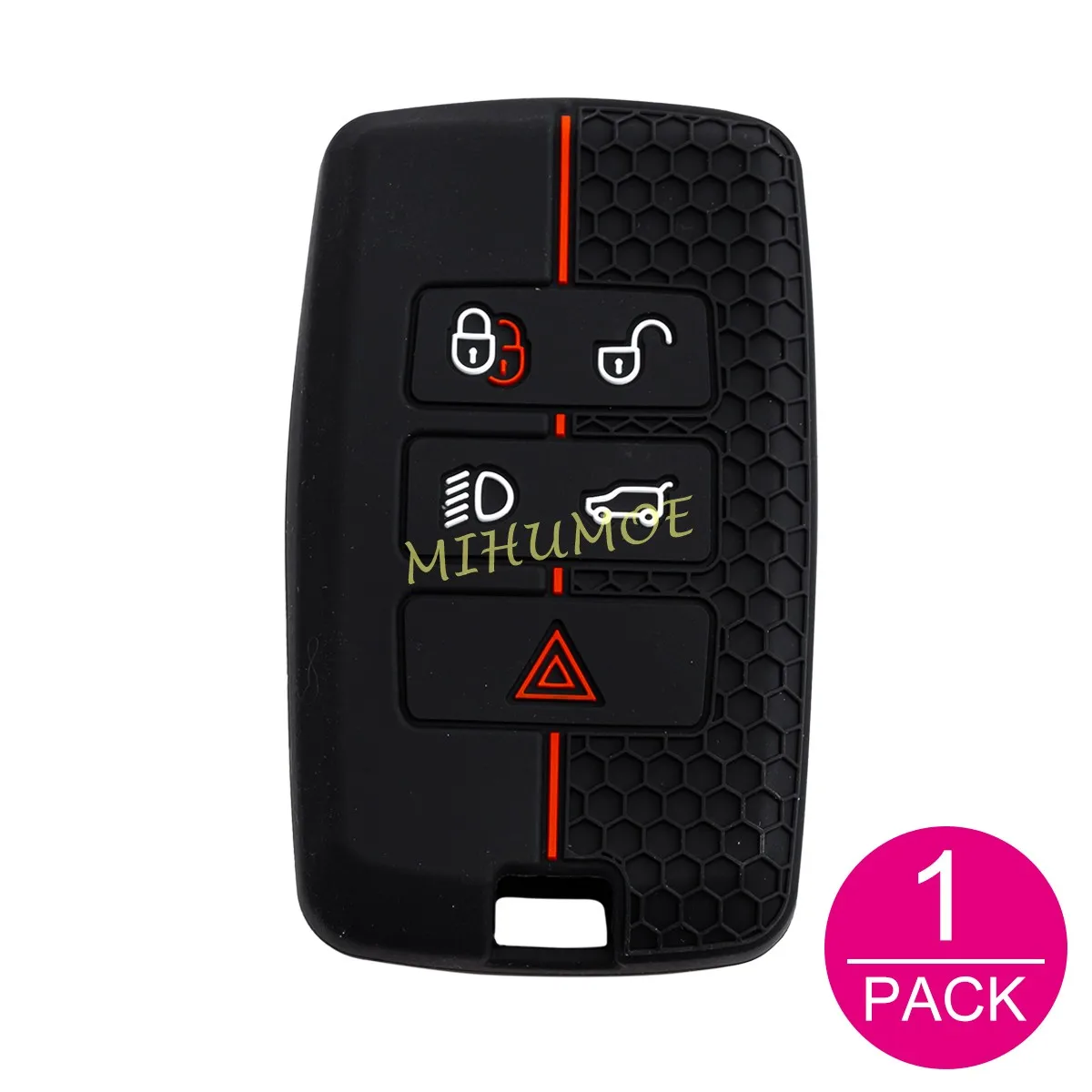 Siliconen Auto Afstandsbediening Sleutel Case Cover Sleutelhanger Ring Voor Land Rover Discovery Defender Range Rover Sport Evoque Velar Jaguar XE XF