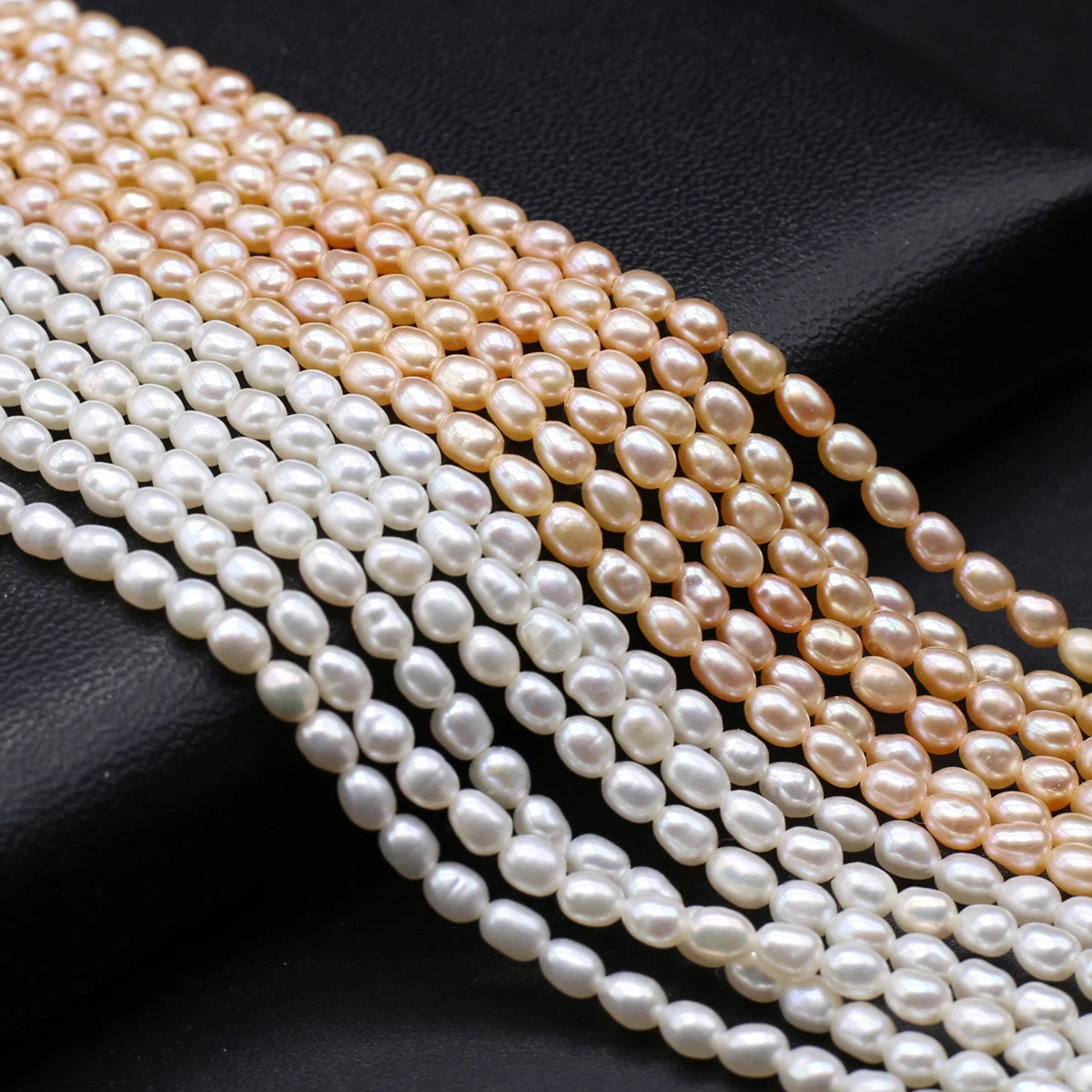 

Fine Natural Zhuji Freshwater Culture Pearl Beads Small Loose Rice Bead for Jewelry Making Diy Necklace Bracelet Supply