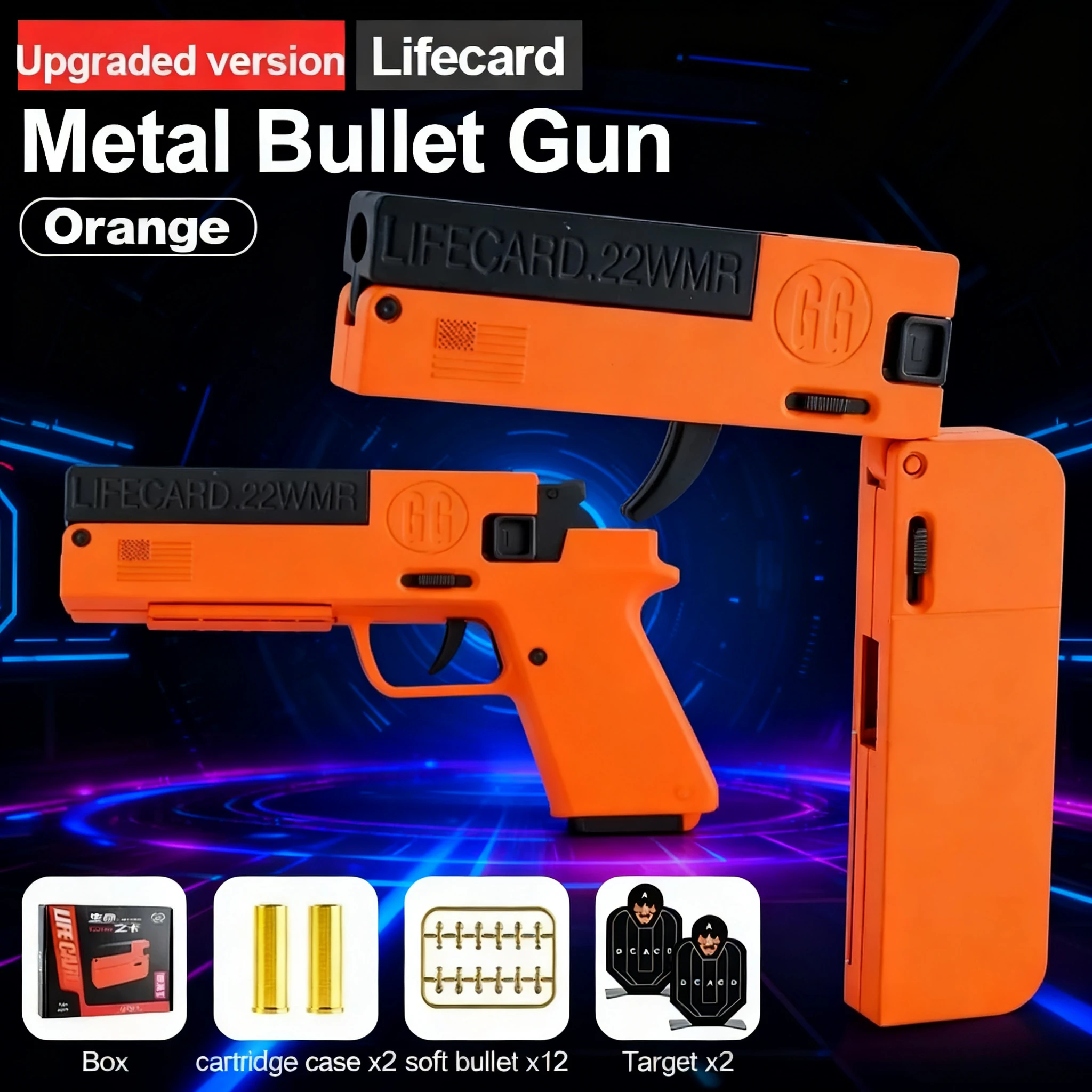 Neue LifeCard Klapp Spielzeug Pistole Pistole Spielzeug Karte Pistole Mit Weichen Kugeln Legierung Schießen Modell Erwachsene Kinder Jungen Geburtstag Geschenke