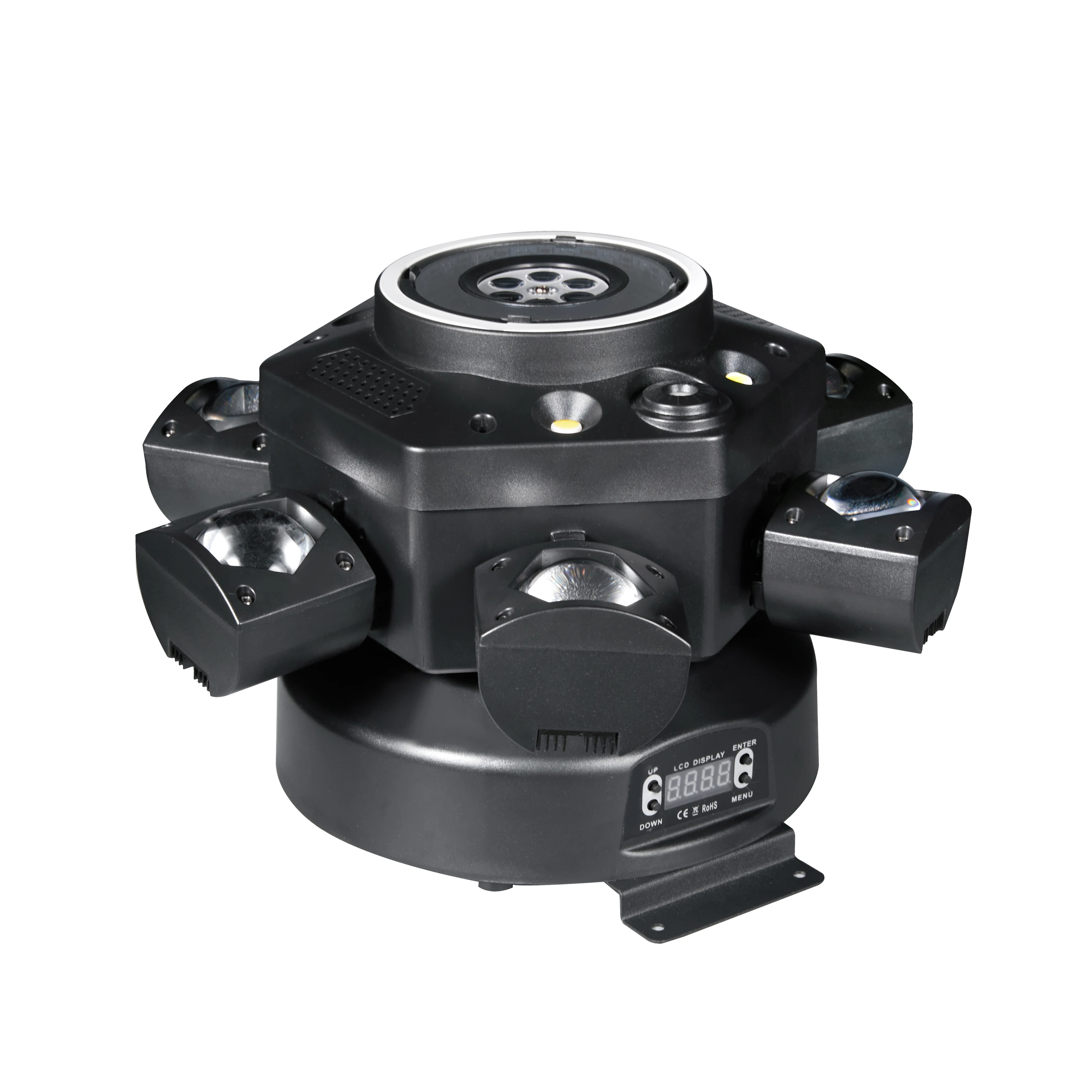

Hexagonal Kaleidoscope LED RGBW Four-Color Ultra Smooth Dimming Moving Head Lights PVC IP33 Stage Lighting