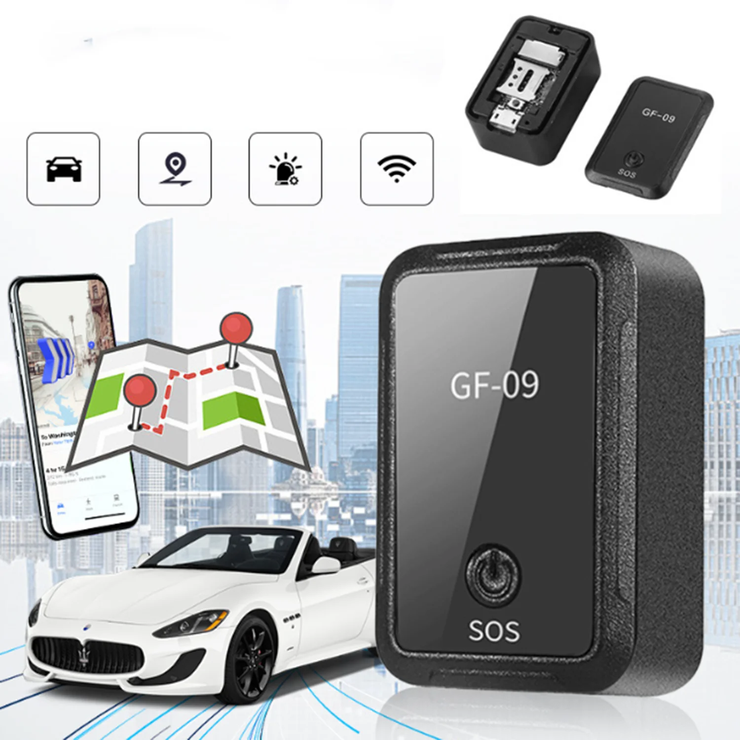 Car LocatorTracker Mini  Car Tracker Wifi  Locator Tracker Smart Magnetic Car Tracker Locator Device Voice Recorder