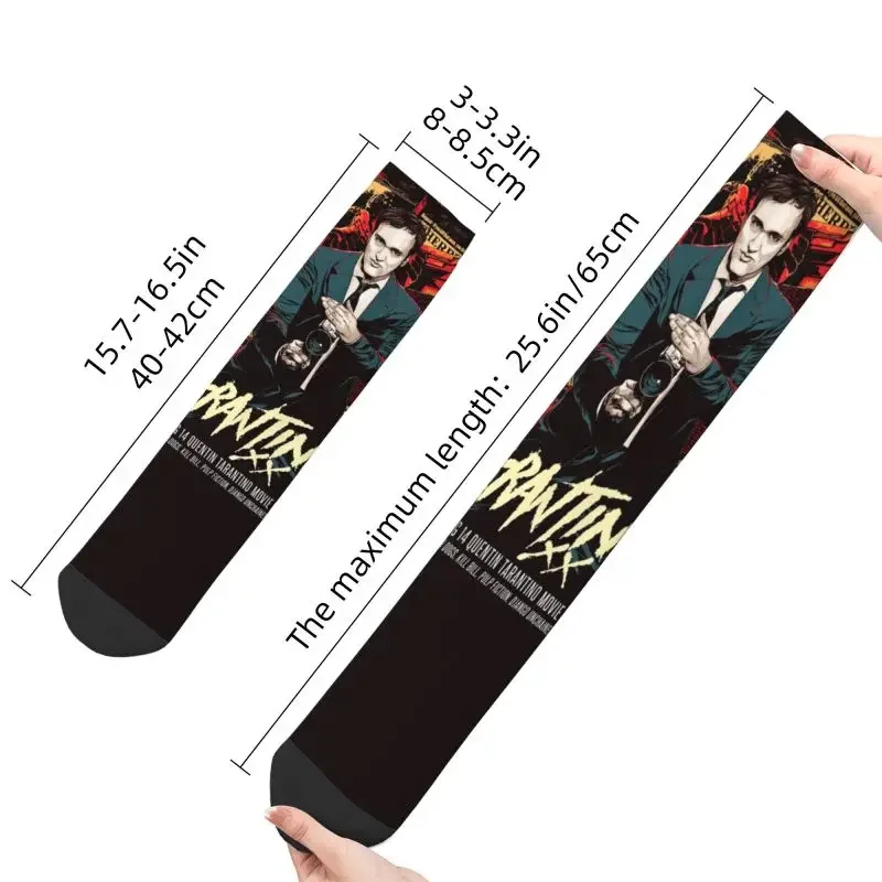 Calcetines Crazy Crew para hombre y mujer, medias de vestir con estampado 3D de película Quentin Tarantino, Hip Hop, Kawaii