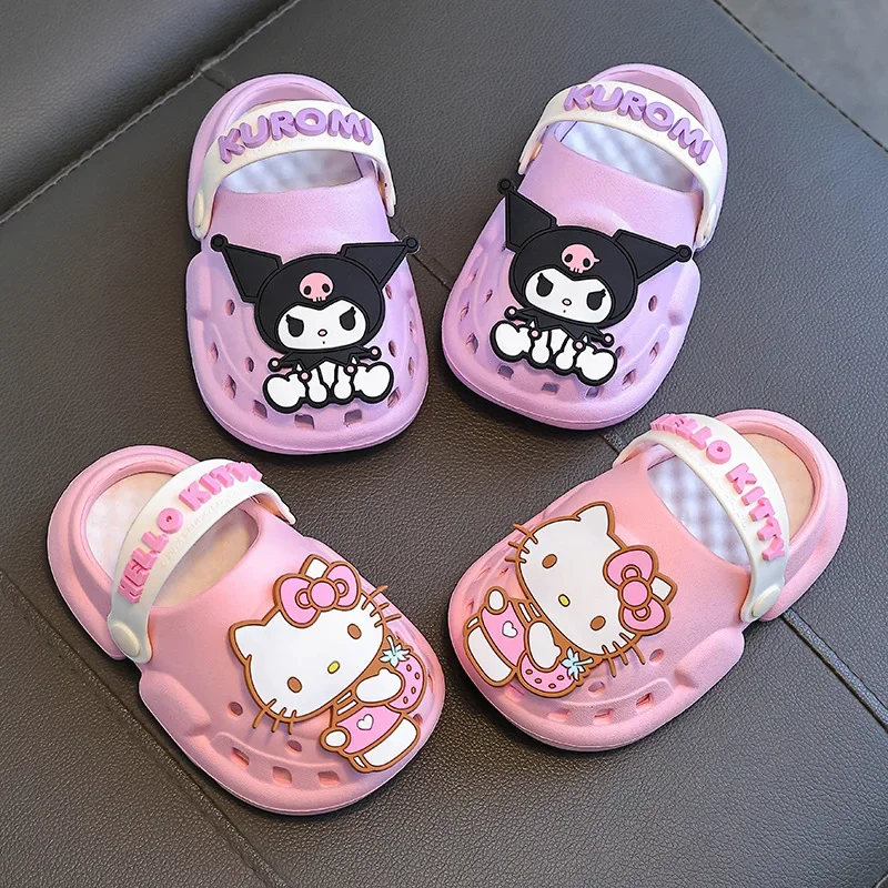 Children\'s Fashion Cute Hello Kitty Sandals Slippers Cinnamoroll Cartoon Anime Garden Sandals Home Bathroom Bathing Anti-Slip