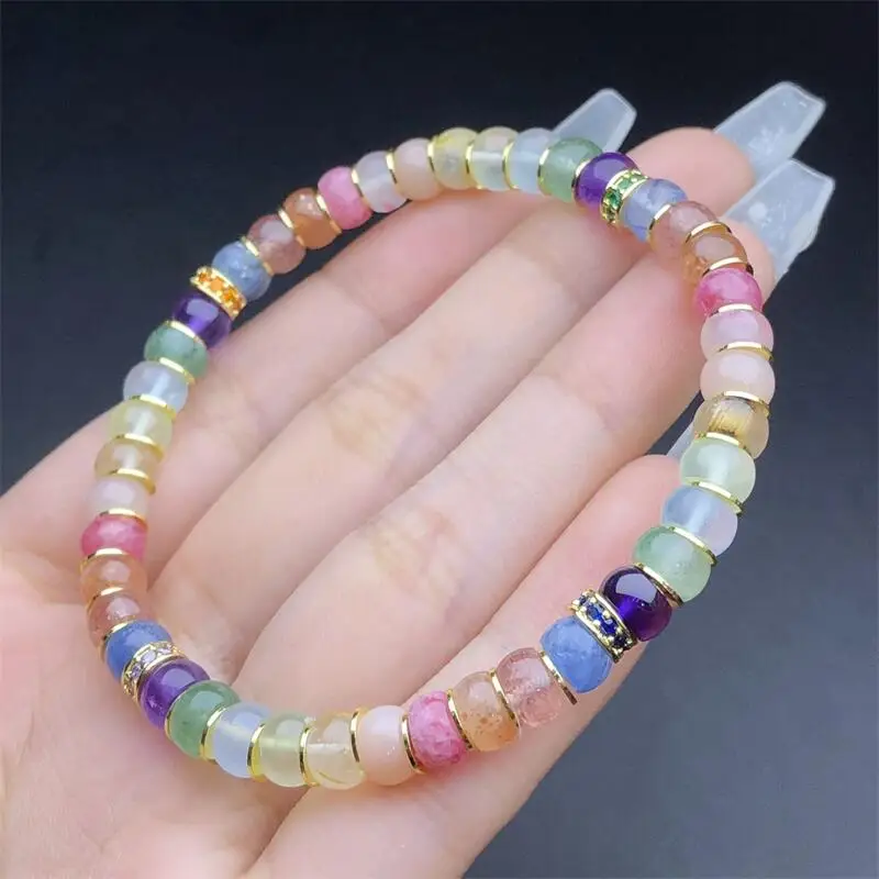 6MM Natural Crystal Quartz Bracelet Strings Fashion Beautifully Jewelry For Men And Women Holiday Gift 1PCS