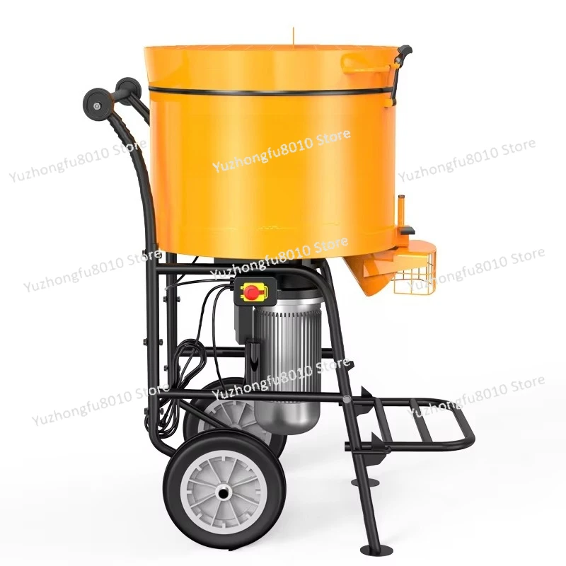 خلاط خرسانة قرصي متحرك سعة 200 لتر، خلاط هاون أسمنتي قسري، محرك متين 2.2 كيلو وات #4