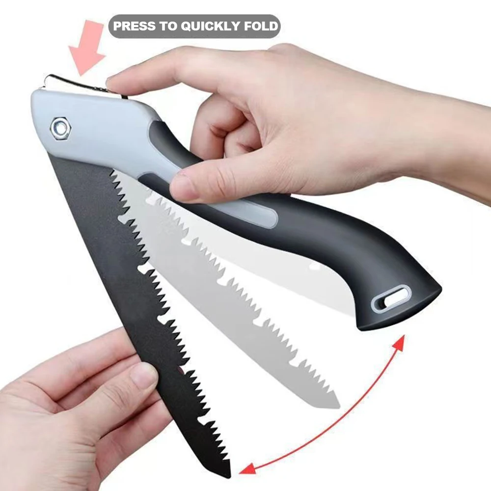 

1pc Carpenter Folding Saw SK5 Alloy Steel Multi-function Outdoor Logging Saw Cutting Wood Sharp Portable Pruning Saw Hands Tools