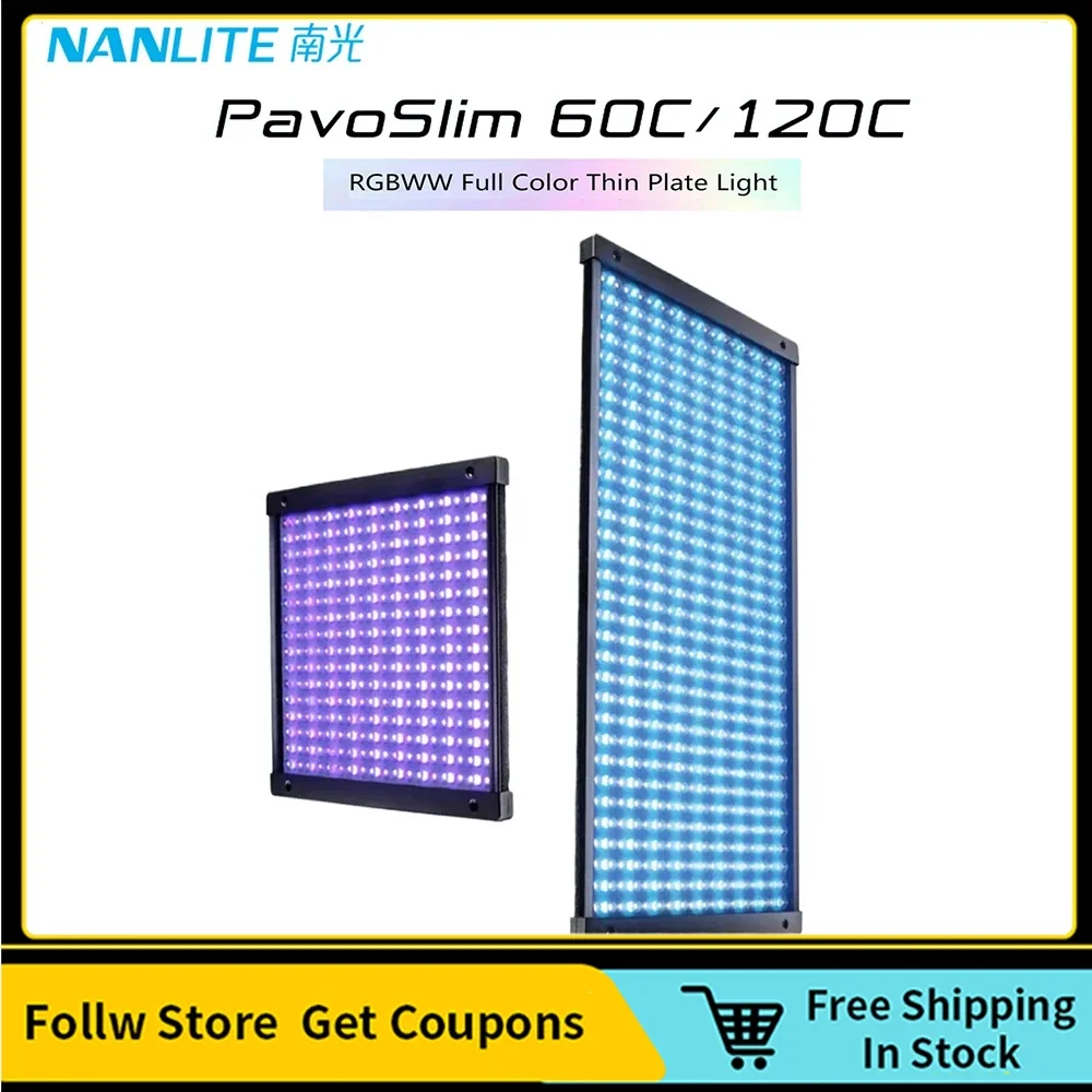 

Nanlite PavoSlim 60C/60CL/120C/60B/120B 2700-7500K тонкая панель цветной RGB свет для студии потоковой передачи в реальном времени на открытом воздухе светодиодная видеолампа