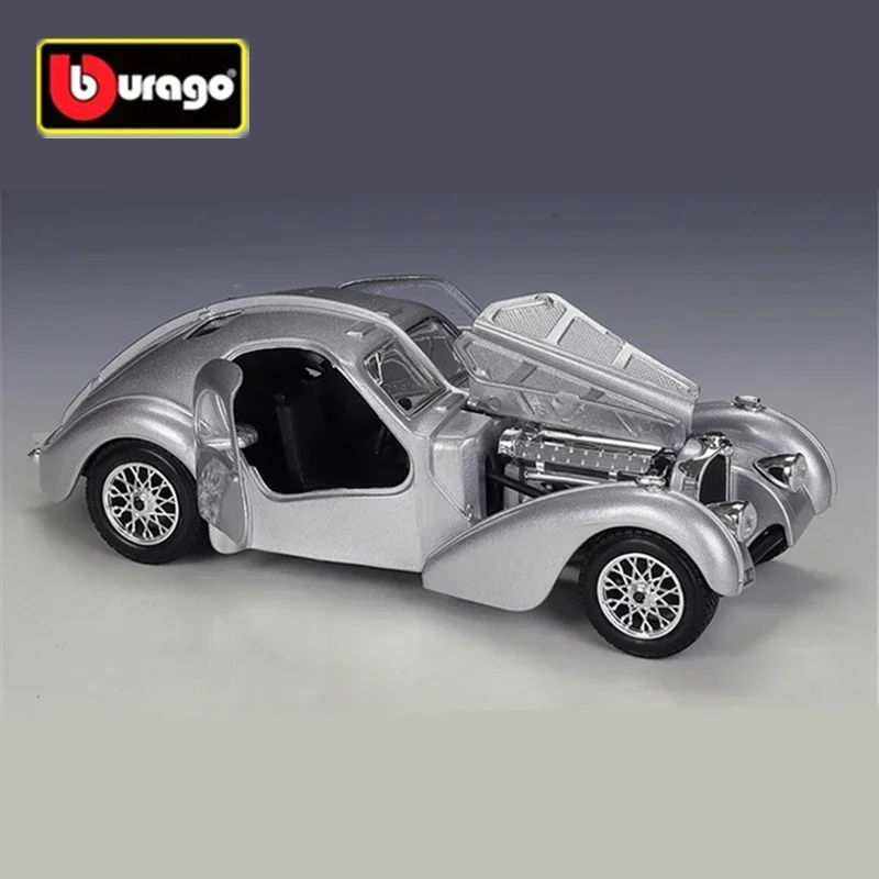 Bburago 1:24 1936 Bugatti 57SC Atlantic Alloy Classic Car Model Diecasts Metal Toy Vehicles Car Model Simulation Collection Gift