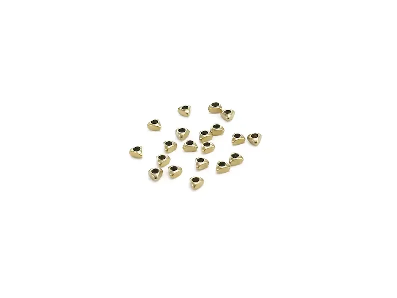 100pcs Triangle Brass Beads, Spacer Beads, 3x1.6mm, Solid Brass Sliders, Brass Findings, Bracelet Beading, Jewelry Making R2527