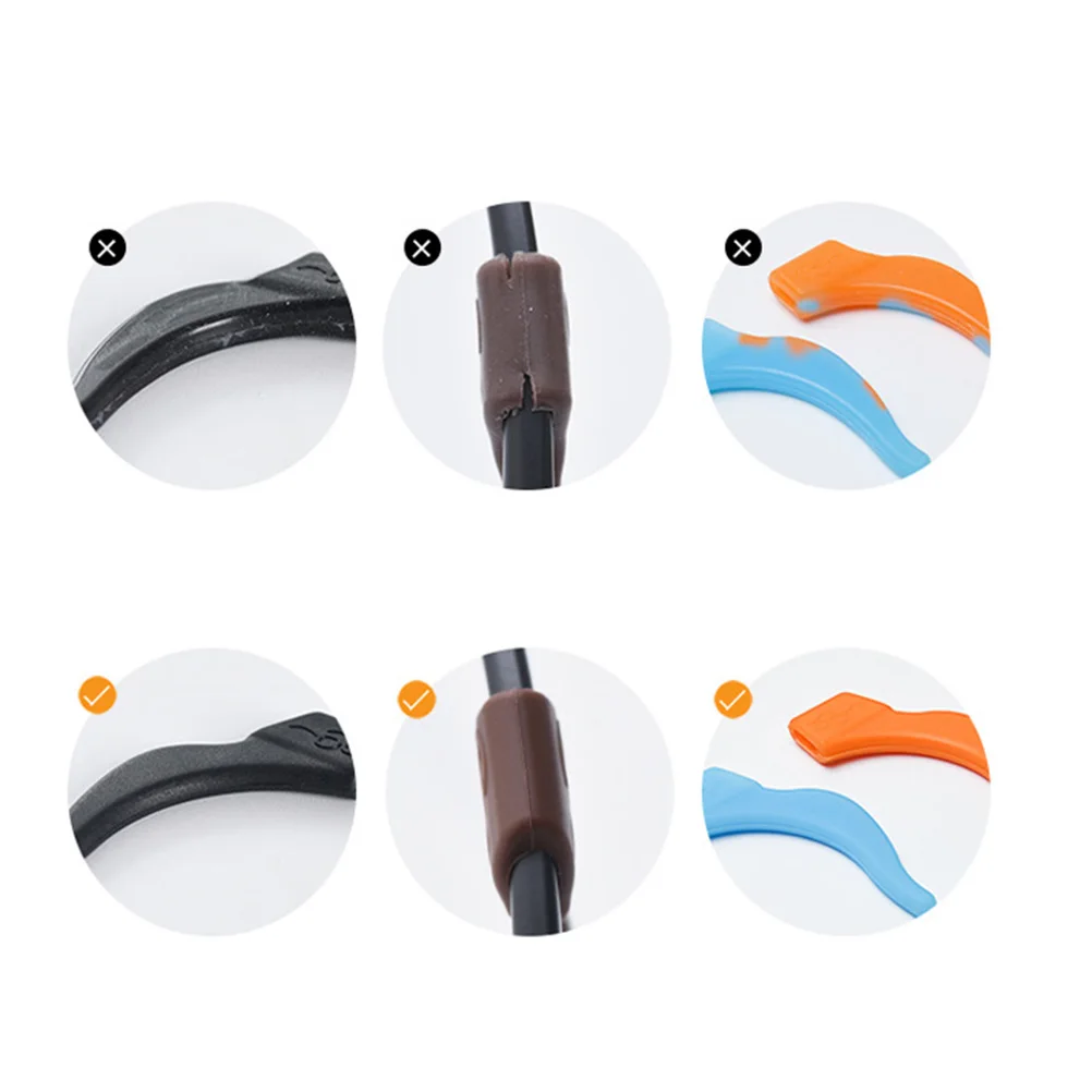 

Anti Slip Eyeglass Ear Pads Soft Silicone Material Non Skid Design For Running Exercise Fit Most Glasses Types