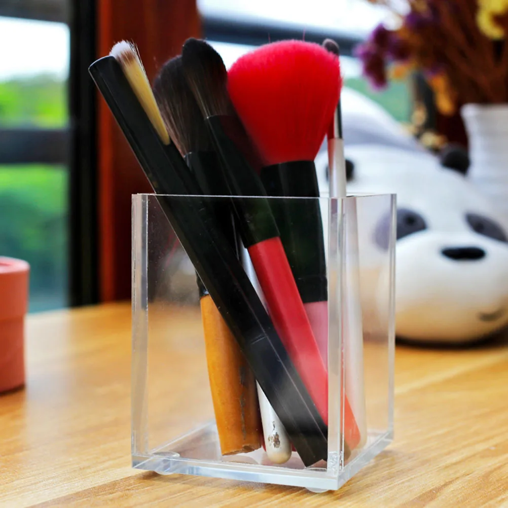 

Stylish Acrylic Makeup Tool Storage Box Portable Lightweight Desk Organizer for Pens Pencils Chopsticks Makeup Tool Holder