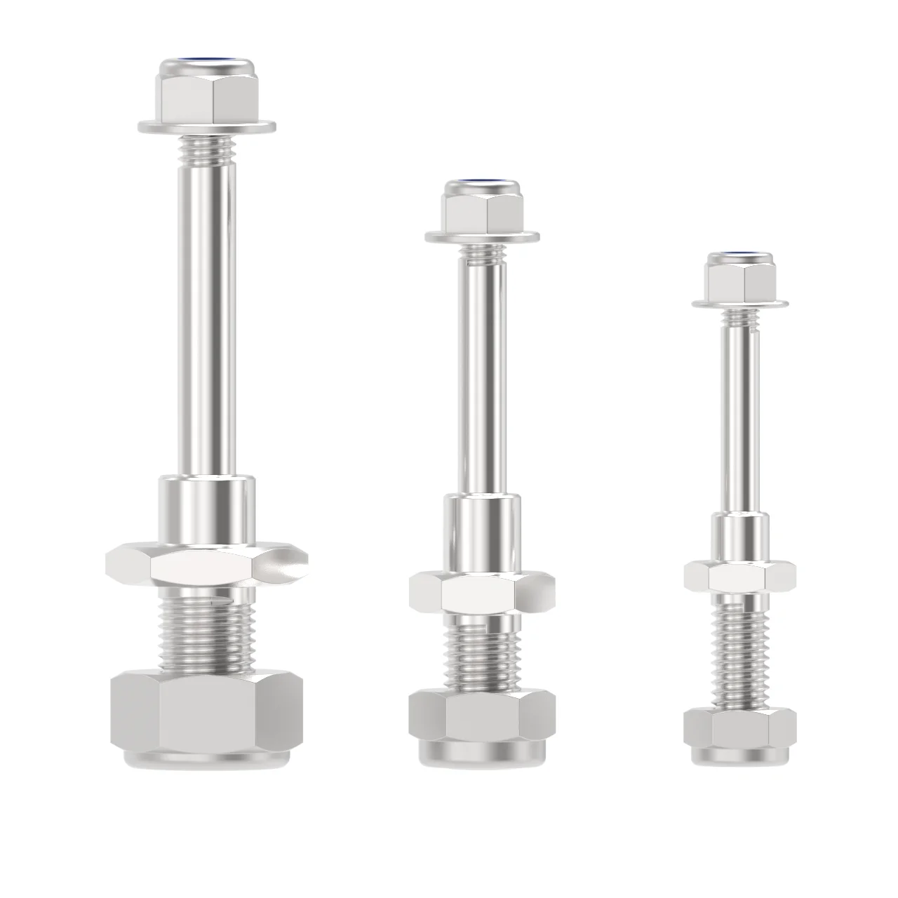 M6 M8 M10 Aluminum Landing Gear Axle Shaft with Nut Cap - Wheel Hub Screw Rod for RC Airplane (Model Aircraft Parts)