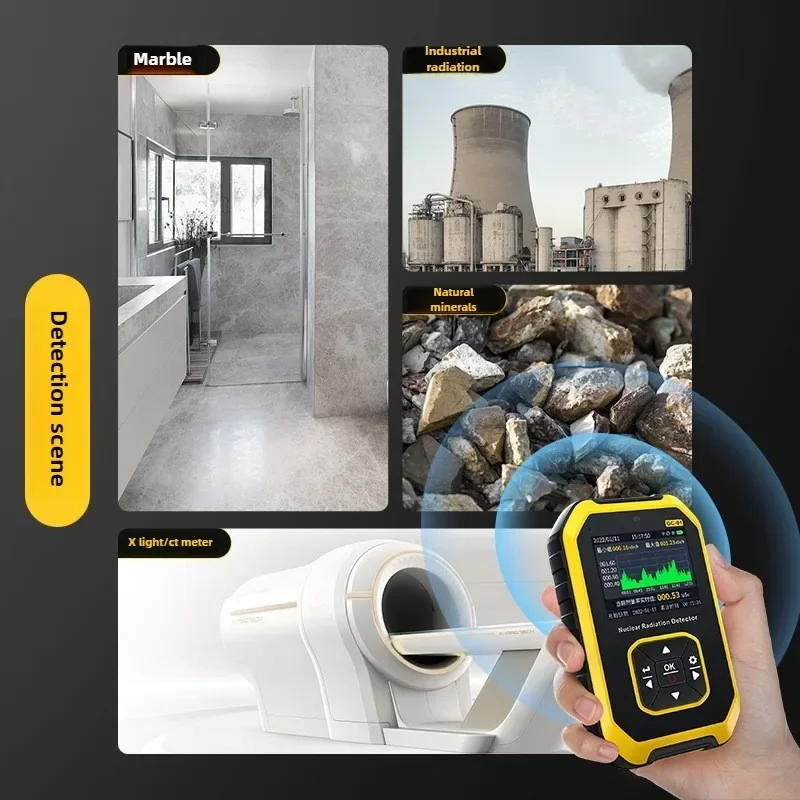 Portable Geiger Counter Nuclear Radiation Detector Personal Dosimeter X-ray γ-ray β-ray Radioactivity Tester Marble Detector