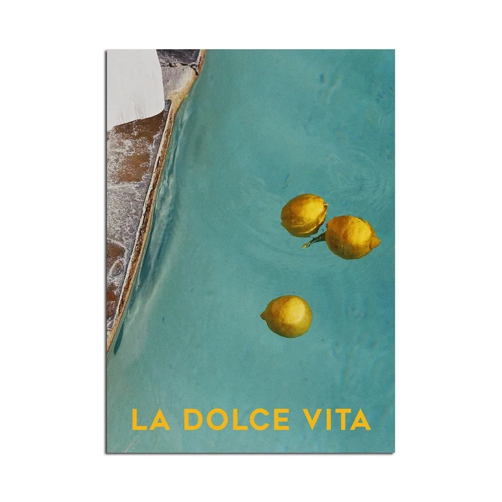 La Dolce Vita Print Poster And Printable Retro Spritz Canvas Painting Positano Italy Travel Wall Art for Room House Decor Gift