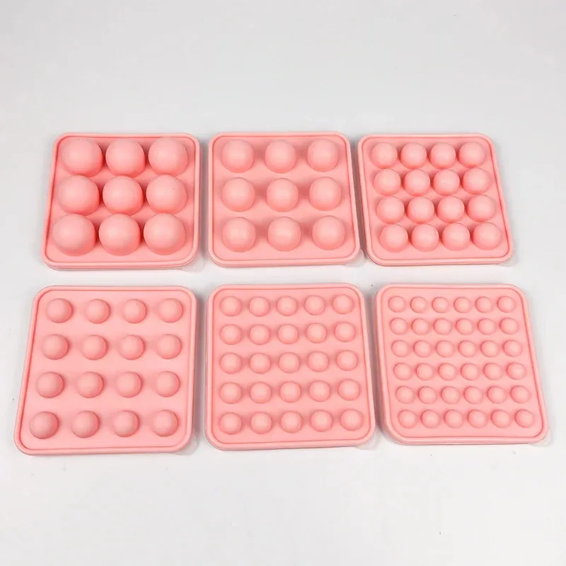 

Пористая круглая силиконовая форма для конфет и шоколада с крышкой - DIY Fondant Pudding Ice Cube Decor