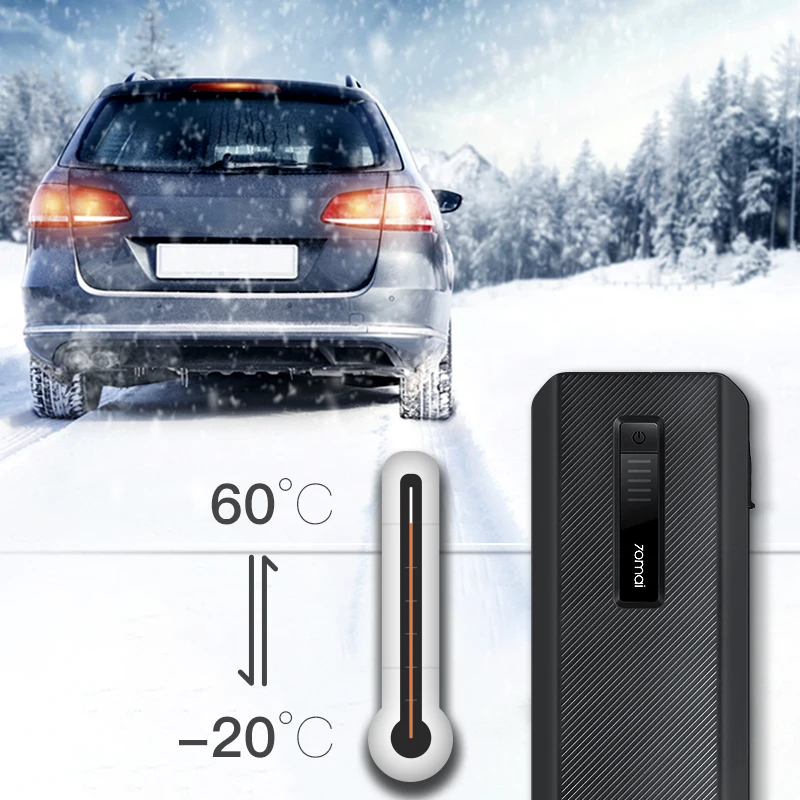 Novo 70mai jump starter max 18000mah 70mai carro jump starter 1000a power bank carro jumpstarter auto buster carro impulsionador de emergência