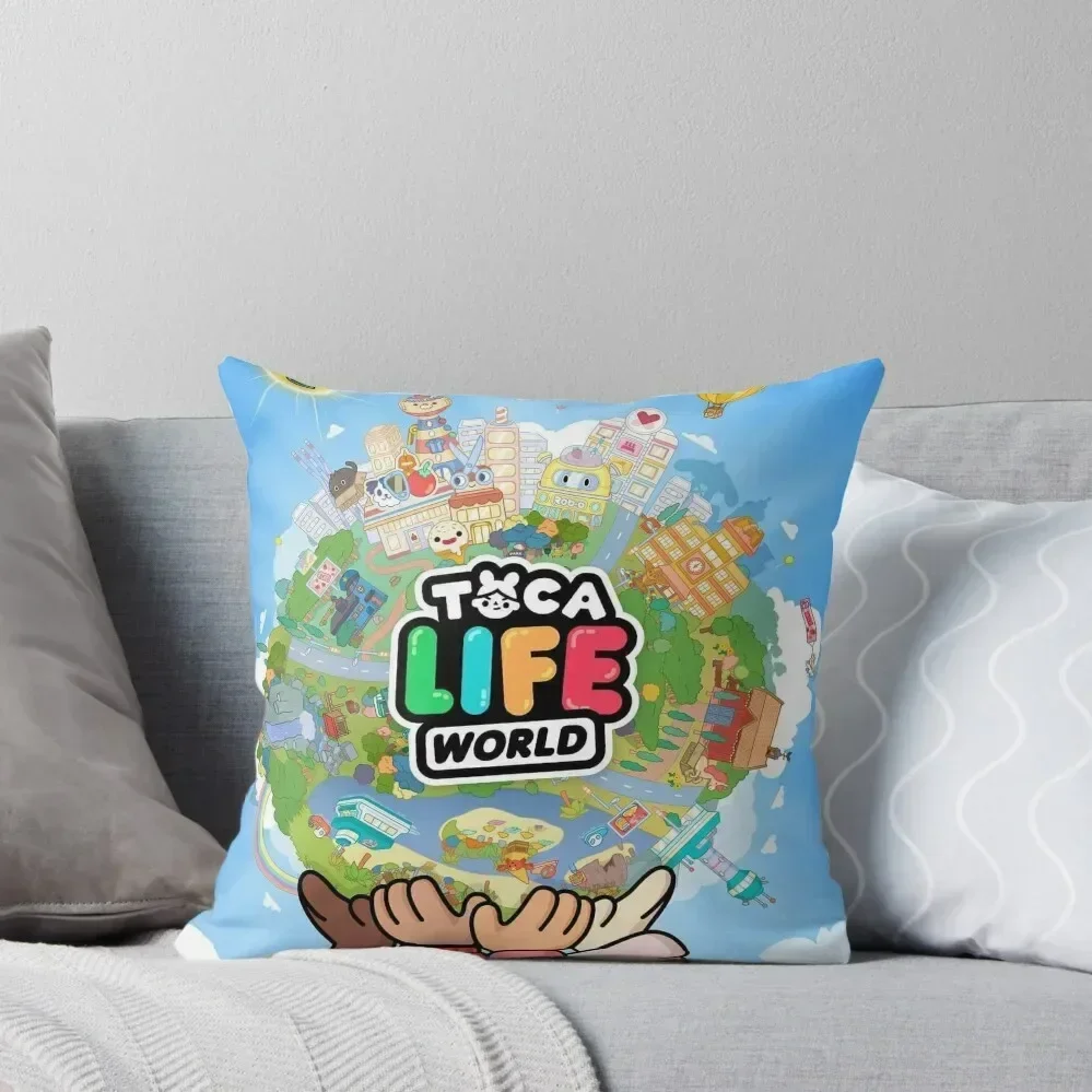 

Toca boca life kids happy Throw Pillow Cushions Decorative pillowcase pillow