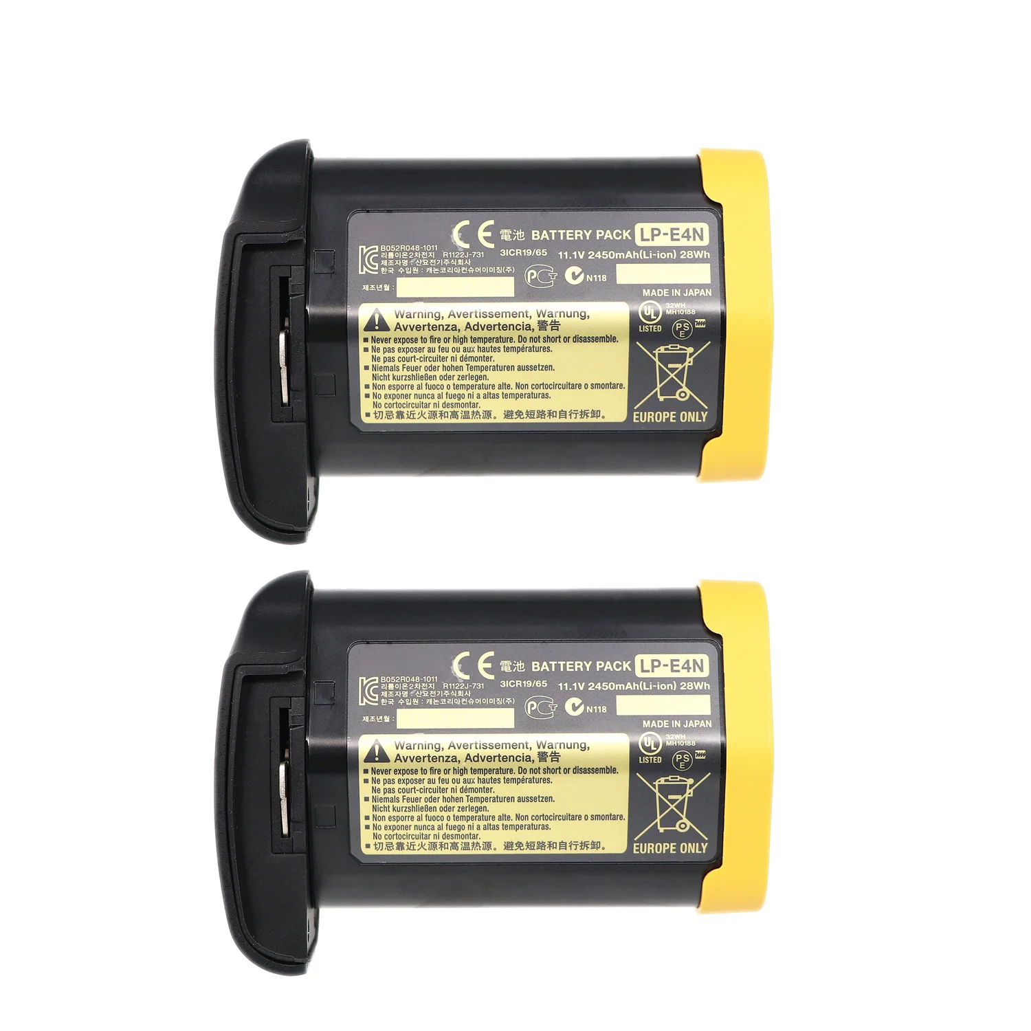 2PCS Original LP-E4N LPE4N Li-ion Battery for Canon EOS 1D Mark III, EOS-1D Mark IV, EOS 1Ds Mark III, EOS 1D C, EOS LC-E4N