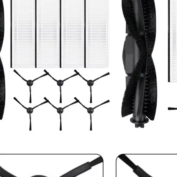 Main Brush Filter Side Brush Kit For Laresar For Evol 3 Robot Vacuum Cleaner Deep Carpet Cleaning Rubber For Tread Replacement