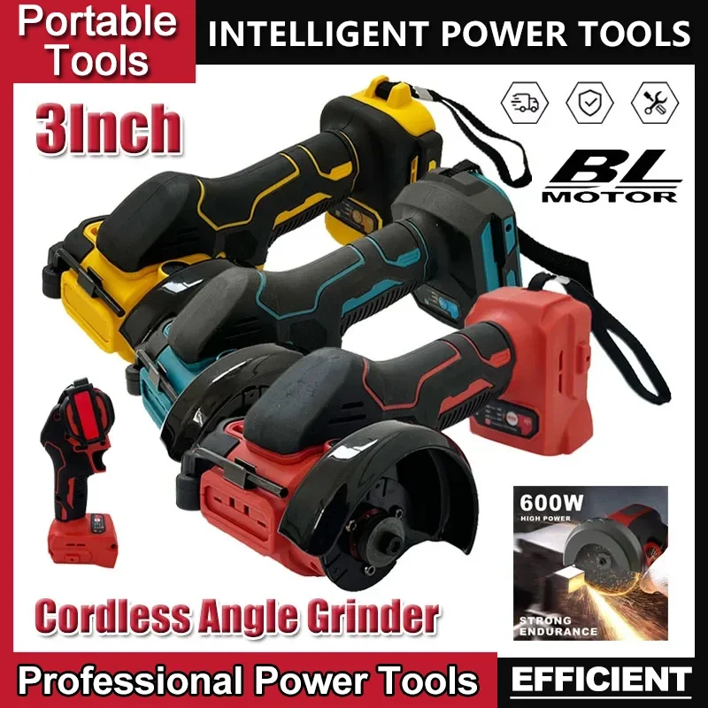 

Fit Milwaukee 3 Inch Angle Grinder Cordless Polishing Machine Cutting Grinding Cut Off Power Tools For Dewalt/Makita