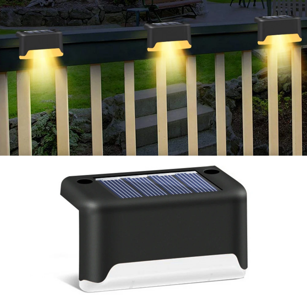 

Solar LED Light RGB Warm White Bright Deck Lights Outdoor Garden Patio Railing Decks Path Night Lighting Fence Lamp Waterproof