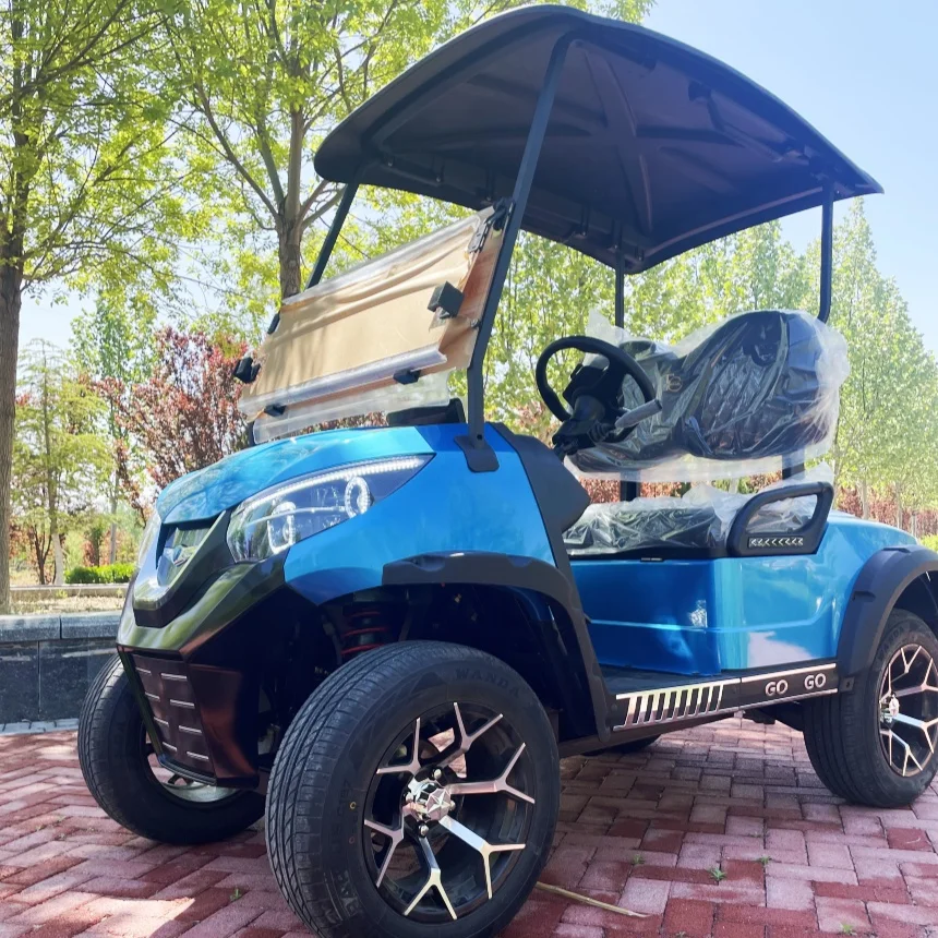 

High Quality Lithium Golf Cart 72V Electric Golf Cart With Point Seatbelt Front Bumper 14-Inch Off-Road Tires Electric Scooter