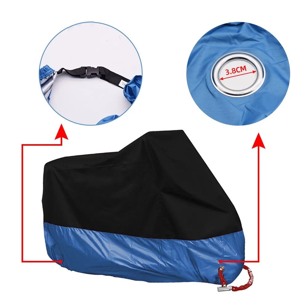 Cubierta Universal para motocicleta, Protector UV para exteriores, impermeable, a prueba de polvo, para todas las estaciones, M, L, XL, 2XL, 3XL, 4XL