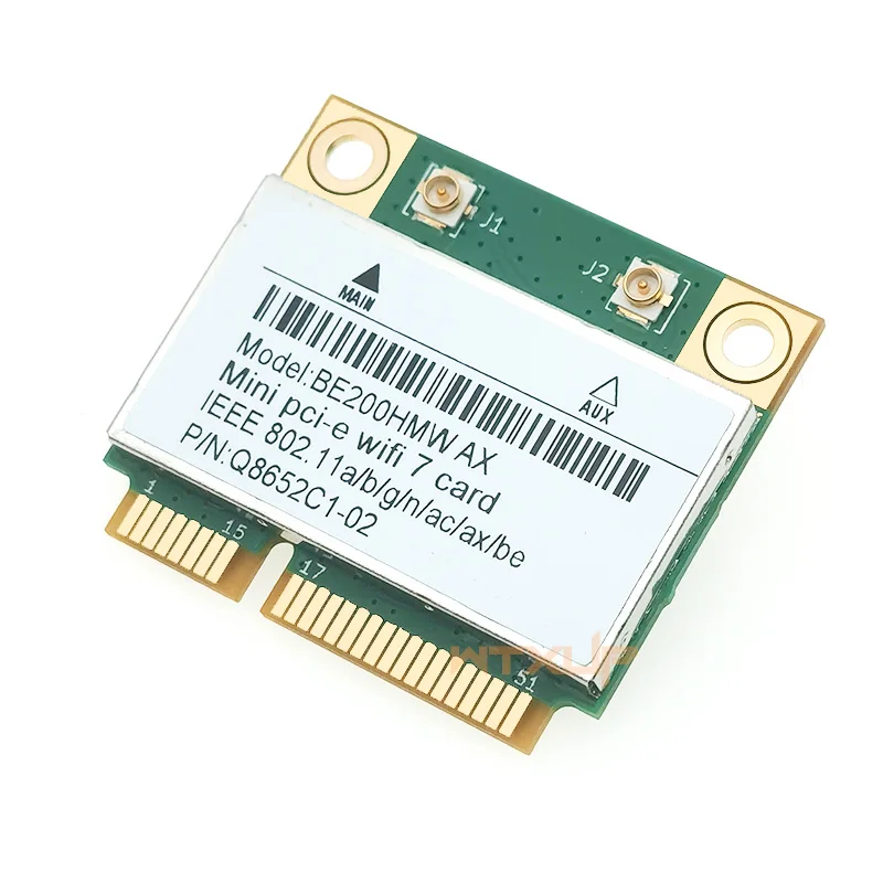 BE200HMW 미니 pci-e 와이파이 7 네트워크 카드, 블루투스 5.4 트라이 밴드, 2.4G, 5G, 6GHz, 8774Mbps 무선 어댑터, 와이파이 6E 보다 우수